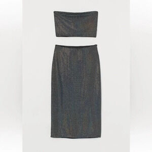 H&M Sparkle Tube Skirt Set size xs
